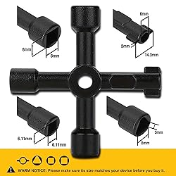 Hanpex 4 Way Sillcock Key Wrench
