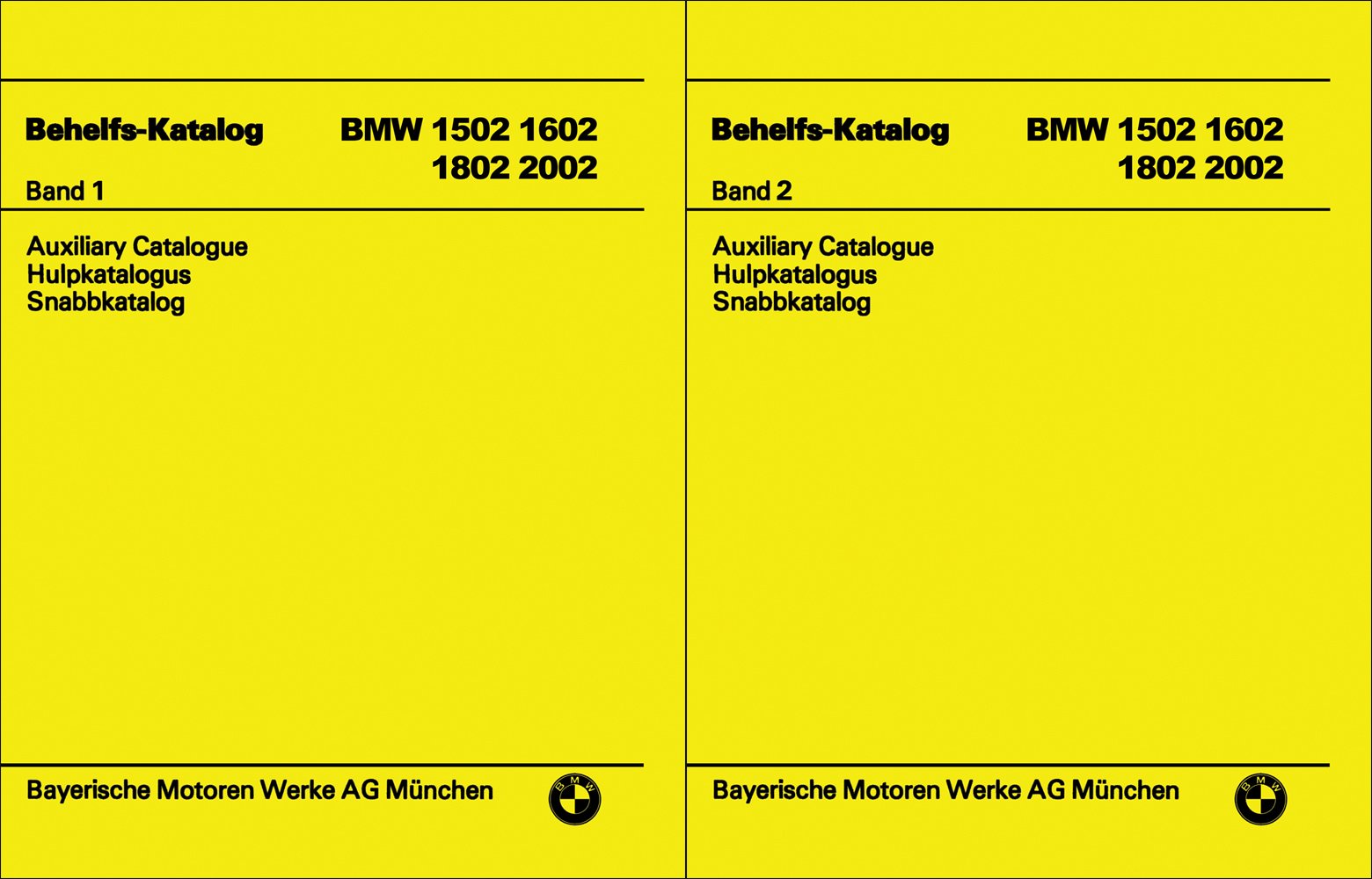 1966-1976 BMW 1502 1600 1800 2000 2002 Repair Shop Manual Reprint 2 Vol Set  Paperback – 1976