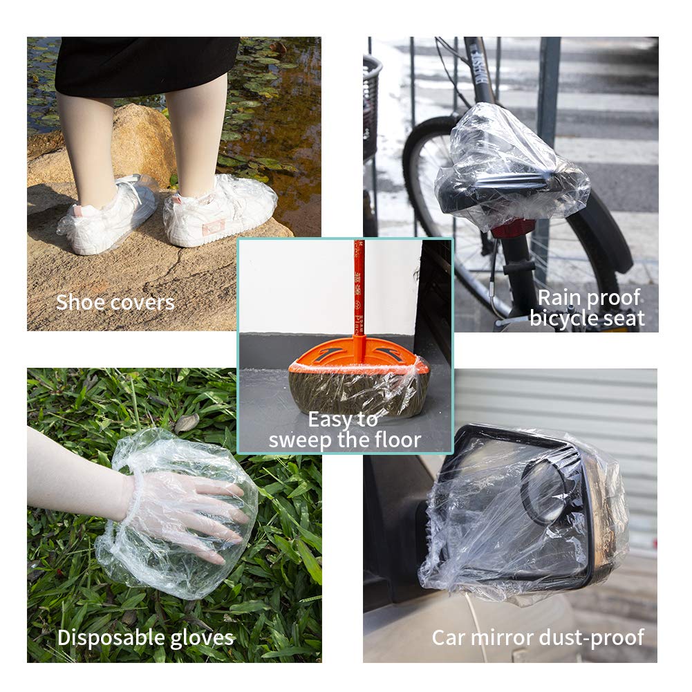 Disposable Shower Caps 100 Pcs - Multi-Purpose Thickening Elastic Bath Cap Plastic Waterproof Clear Shower Caps Bath Shower Hair Caps Women Spa, Home Use, Hotel and Hair Salon, Portable Travel : Beauty