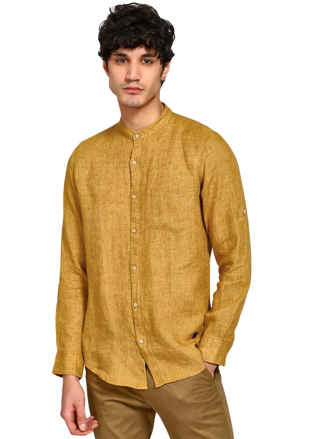 BUFFALO by FBB Regular Fit Shirt Mustard Amazon.in