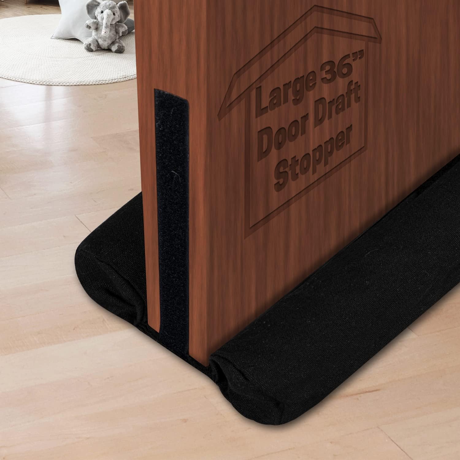 Draft Stoppers - VISEMAN Twin Door Draft Stopper Guard, Door Noise Blocker, Adjustable Door Sweeps Window Blocker, Door Bottom Weather Stripping, 20 to 36