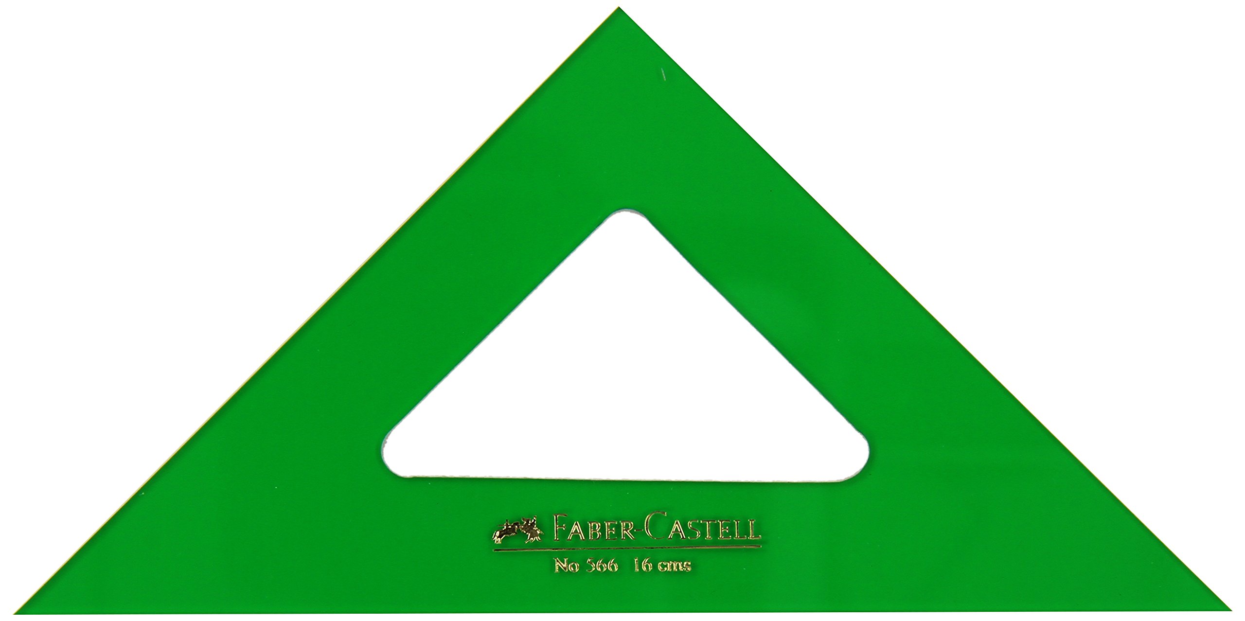 Faber-Castell 566 - Set Square, 16 cm, Green.
