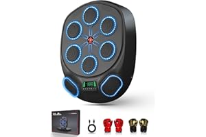 Yifengox New Smart Music Boxing Machine & Interactive Punching Trainer | 8-Target with LED Rhythm Lights & Wall Mount | Home Workout & Fun for Adults/Kids, Ideal Gift