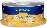 Verbatim 4X DVD+RW 30 Pack Spindle 4.7GB Rewritable Discs view 1
