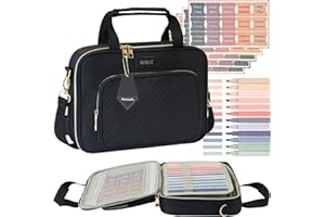 RAIZESTILO Bible Cover for Women Bible Case, Large Bible Bag, Bible Study Supplies Bible Journaling Kit Book Carrying Case with Bible Highlighters Tabs, Valentines Day Christian Gifts for Women (Black)