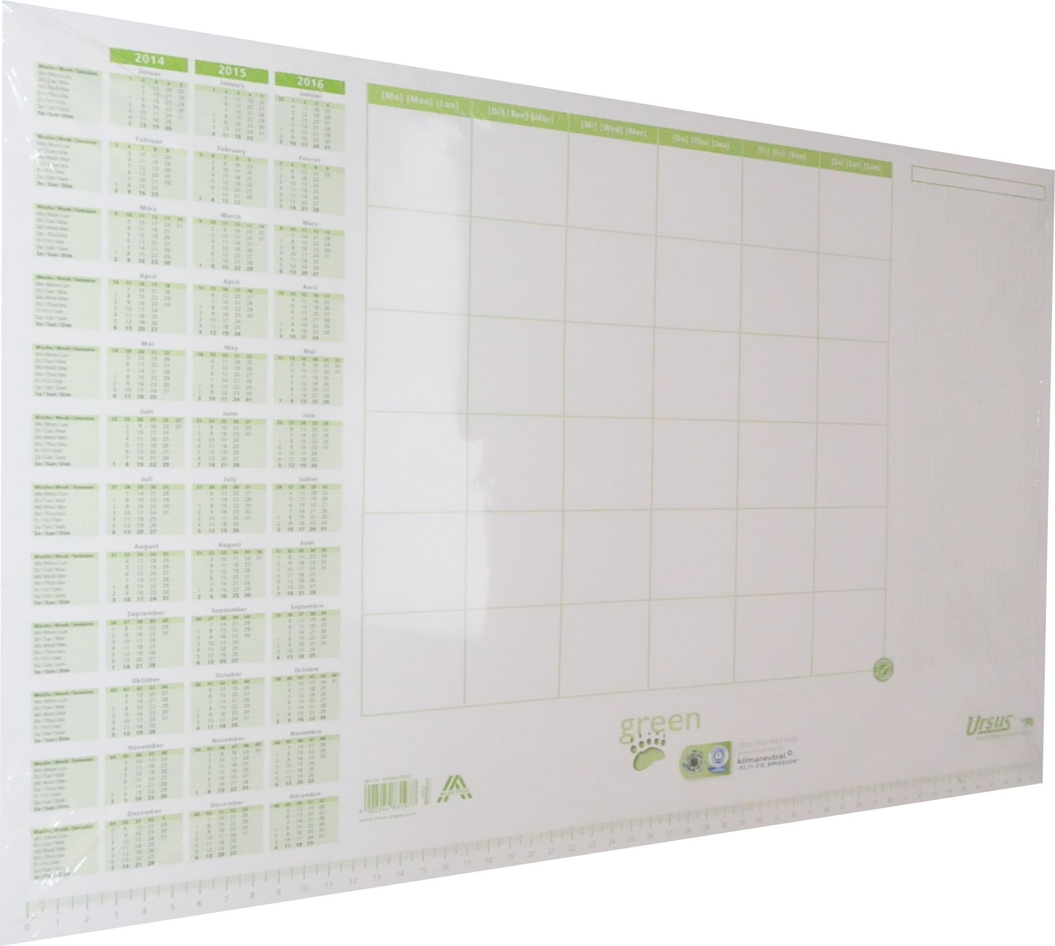 Ursus Papier-Schreibunterlage mit Kalendarium Schreibunterlage 52,5x37,5cm m.Kal. URSUS