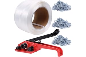 U.S. SOLID Banding Strapping Kit Pallet Packaging Tool, 3/4" x 1640' Woven Cord, Polypropylene Composite Banding Coil, 300pcs
