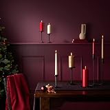 Bolsius Pillar Candles Dark Red 4-Pack 20 x 7 cm Unscented 75h view 4