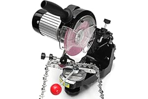 Electric Chainsaw Sharpener, Professional Electric Multi-Angles Automatic Saw Chain Blade Grinder Sharpening Machine, 1/8-Inc