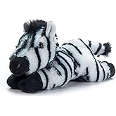 The Petting Zoo Zebra Stuffed Animal Plushie, Gifts for Kids, Scoopz Wildlife Animals, Zebra Plush Toy, 8 inches
