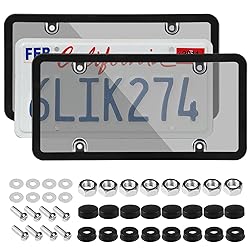 A Pair of Unbreakable Clear License Plate