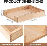 KIRIGEN Wooden Letter Tray Single Tier A4 Desk Organizer Paulownia Wood view 3