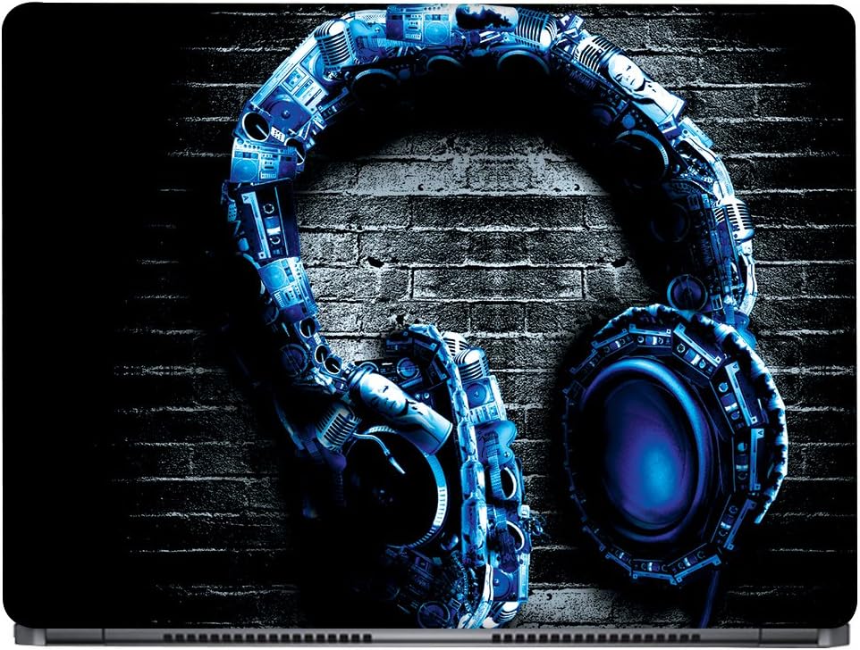 Crazyink Music Headphone Laptop Skin (13 to 14 inch)
