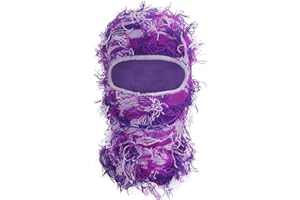 Ezovino Distressed Balaclava Ski Mask, Knitted Full Face Mask for Men/Women
