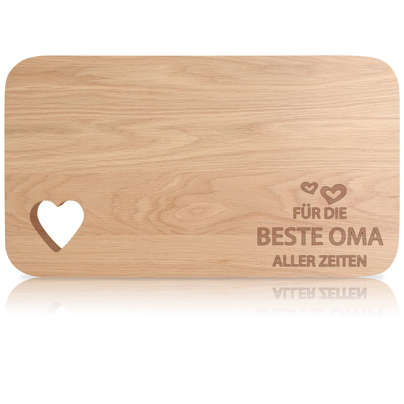 Wooden Breakfast Board, Wooden Board with Engraving, Breakfast Board with Heart Cut-Out, Gifts for Grandma, Mother's Day Gift Personalised