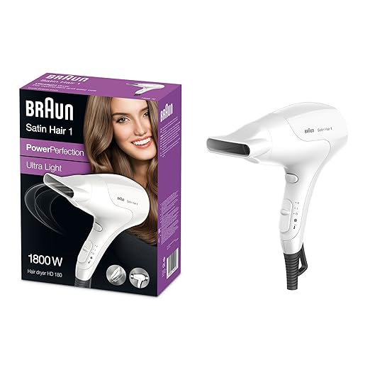 Braun HD 180 Satin Hair Dryer (White)