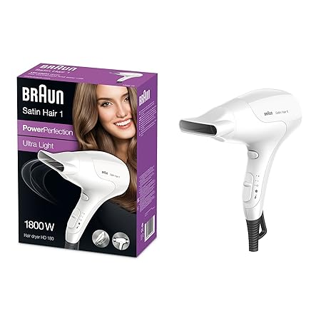 Braun HD 180 Satin Hair Dryer (White)