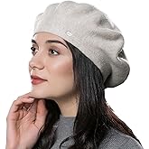 ENJOYFUR Womens Winter Beret Hat Knitted Beanie Cap Autumn Winter Hat French Classic Beret