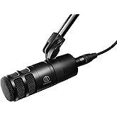 Audio-Technica AT2040 Hypercardioid Dynamic Podcast Microphone, Black