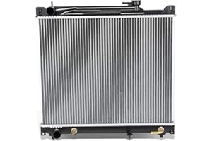 DNA Motoring OEM-RA-2087 Factory Style Aluminum Radiator Compatible with 98-04 Suzuki Tracker / 99-04 Grand Vitara AT, 20-3/8" W X 16-3/4" H X 1" D, 1-5/16" Inlet, 1-5/16" Outlet
