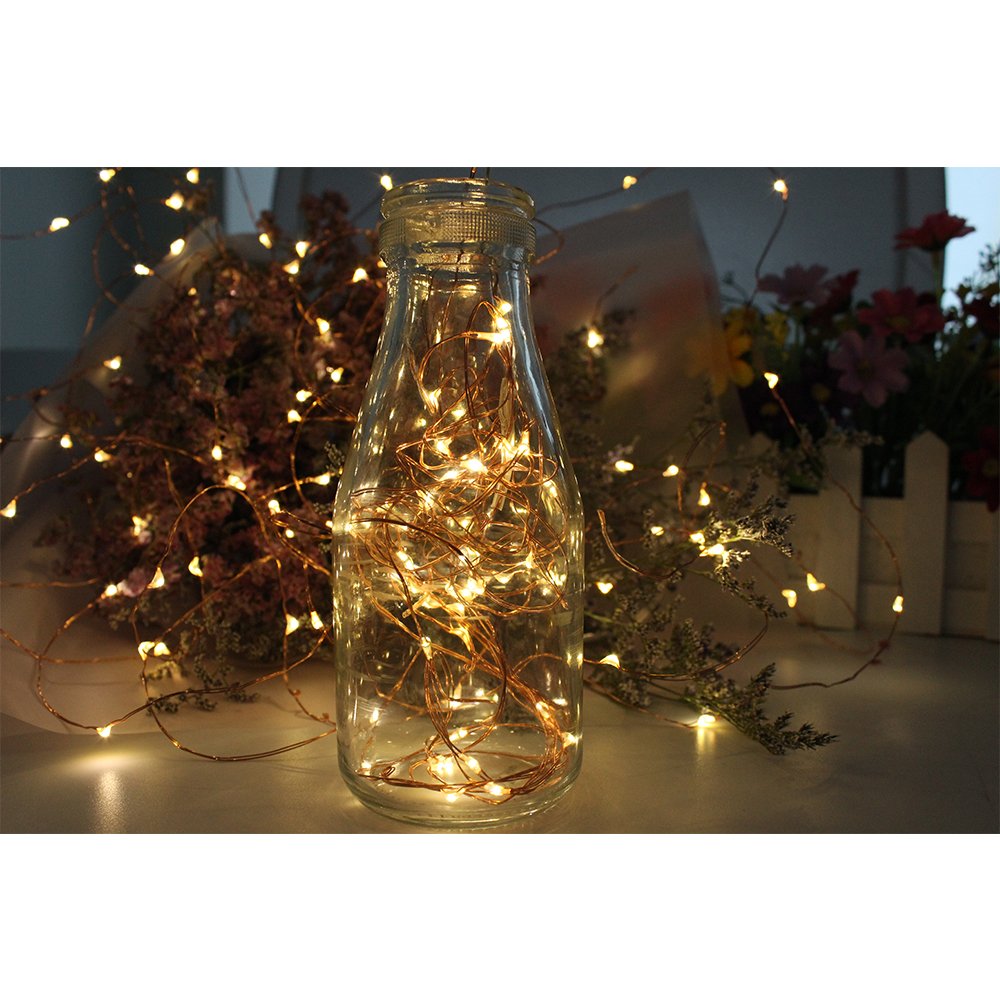 Decorative Christmas String Lights,2m 20 LED Fairy LED Light for Patio Garden Party Wedding Xmas tree, sets of 6 (Warm White)