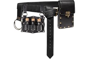 KOTORA Renaissance Costume Accessories Casual Belt Pouch Fanny Pack Potion Bottle Skirt Hike Set Medieval Festival Halloween