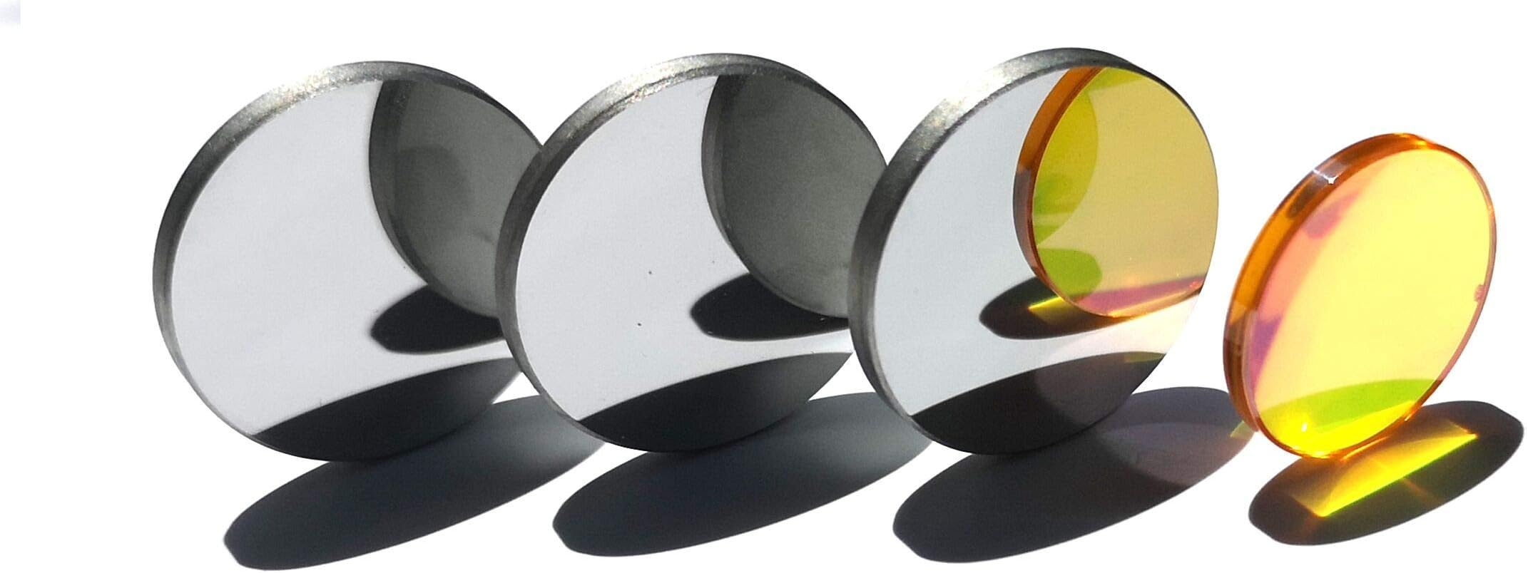 CNCOLETECH Mo Mirror 25mm x3pcs + CVD Znse Focus Lens Dia:18mm FL: 50.8mm/2" x1pcs for CO2 Laser Engraving Cutting Engraver/Cutter 40W-150W Engraver/Cutter