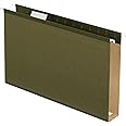 Pendaflex Extra Capacity Reinforced Hanging File Folders - Letter Size, Green, 1/5 Cut, 25/Box