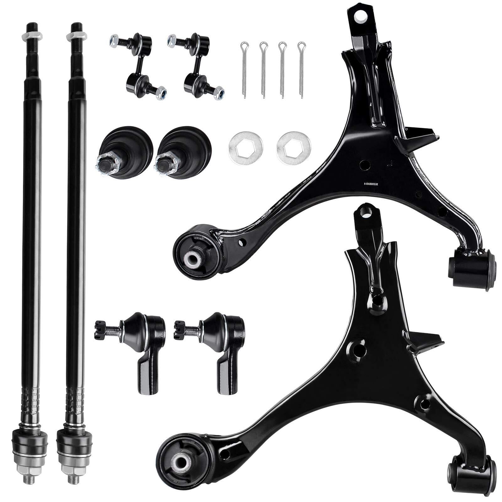 AUTOSAVER88 Front Control Arm Kit Compatible with CR-V 2002-2006 -w/Ball Joint, Sway Bar End Link, Tie Rod End Image