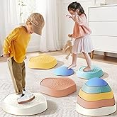 Tiny Land Stepping Stones for Kids, 5pcs Non-Slip Toddler Stepping Stones, Sensory Stepping Stones for Promoting Toddler's Balance & Coordination Skills, Stepping Stones for Toddlers 3-5