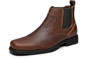 ARCBROTHERS Men's Western Chelsea Cowboy Boots Square Toe, All-Weather Slip On Casual Boots for Ultimate Comfort & Durability