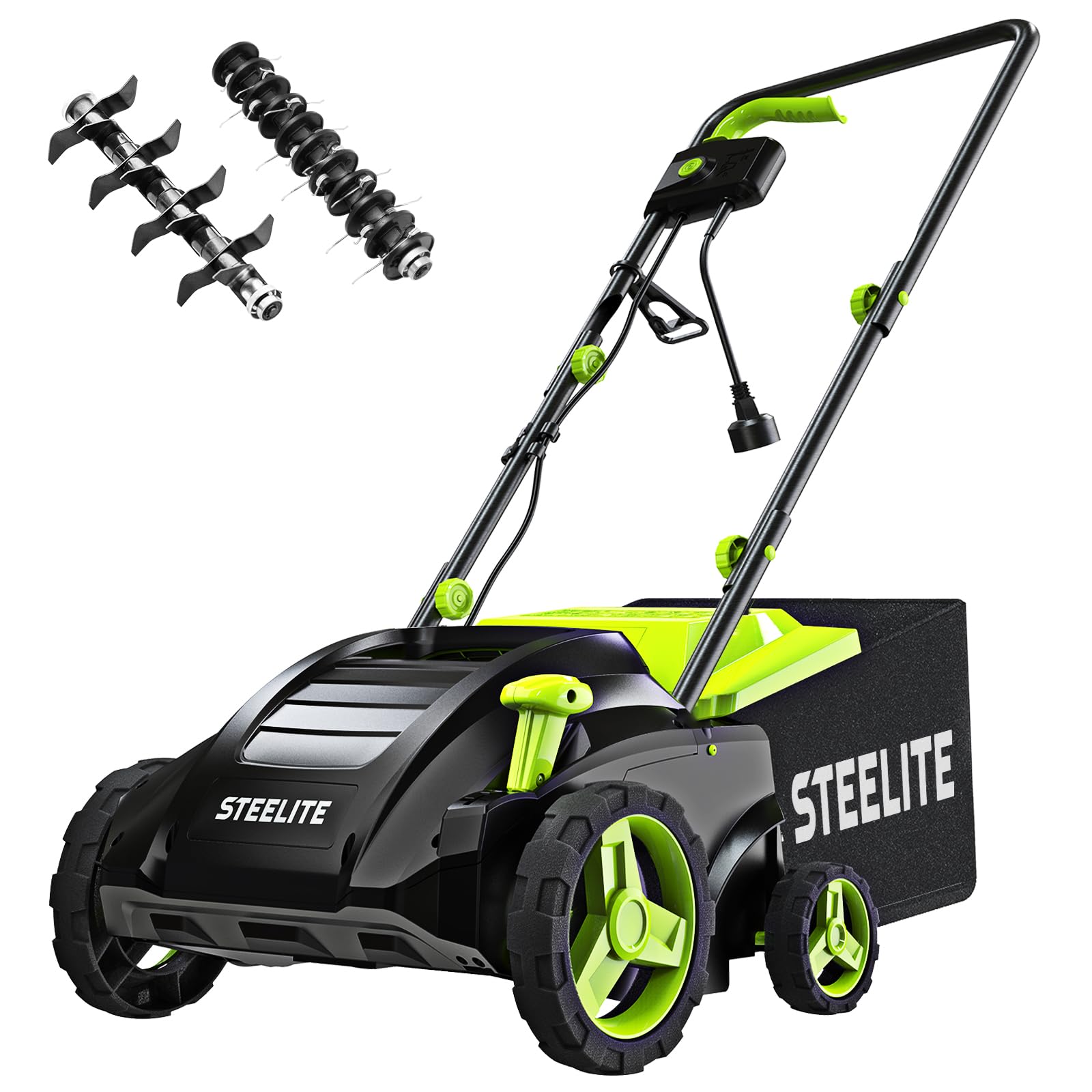 Photo 1 of EAGWON Push Lawn Sweeper, 26-Inch Width, 7 Cu. Ft. Hopper Capacity, 4 Spinning Brushes, Adjustable Height, Durable Steel Frame with Rubber Wheels, Ideal for Leaves and Grass