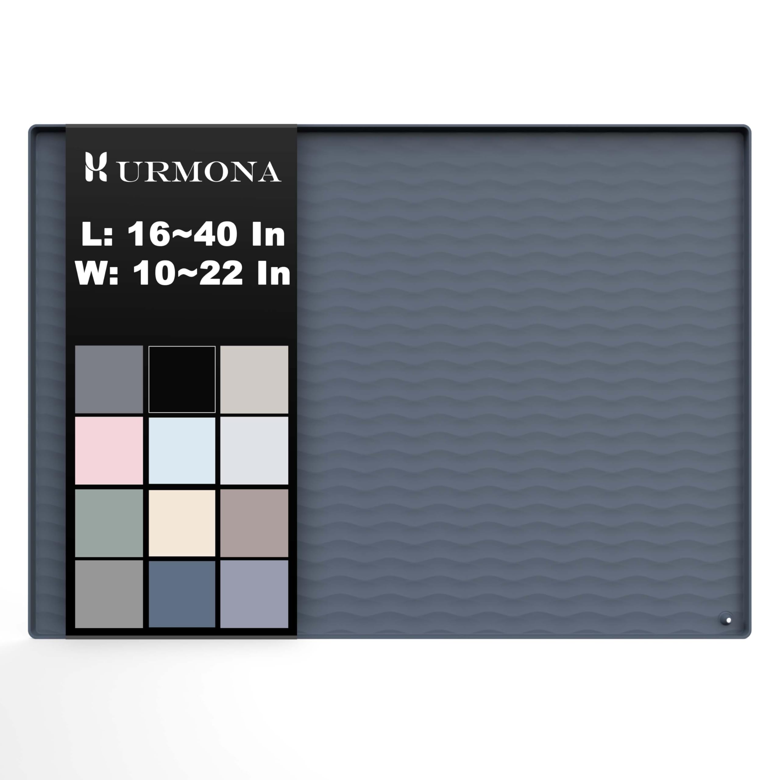 Photo 1 of URMONA 19'' x 19'' Waterproof Silicone Under Sink Mat Cabinet and Counter Protector, Shelf Liner for Kitchen and Bathroom, Storage and Organizers, Litter Mat, Pet Cat Puppy Essentials?Charcoal?