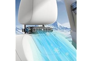NIUBIXX Car Fan for Driver and Passenger's Seat - Mini Portable USB Backseat Cooling Fan Kids Baby Quiet headrest Neck Fan Accessories with 3 Adjustable Wind Speeds for All Cars Vehicle Jeep Van RV Truck