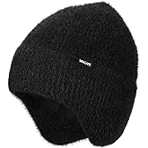 Wmcaps Fleece Lined Beanie with Earflap, Warm Thermal Knit Winter Hats for Men Women，Outdoor Stocking Cap