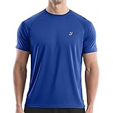 Roadbox Men's Rash Guard Short Sleeve, UPF 50+ UV Sun Protection Swim Shirts, Quick Dry Lightweight Water Surf Beach T-Shirt