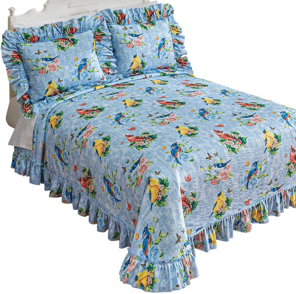 Polyester Queen Lightweight Attached Ruffle Luxurious Texture Beautiful