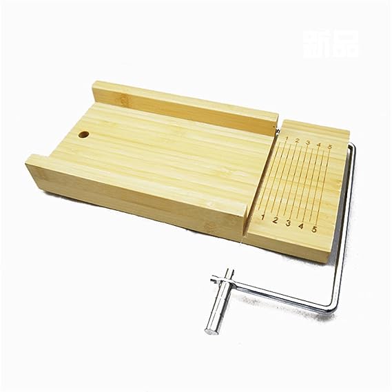 Holzsammlung Multifunktions Formenbau,Käseschneider, Cheese Slicer mit Schneidedraht und Maßstab-Platte, Handgemachte Seife V