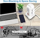 BEVA Tower Extension Lead 9AC 4USB 13-in-1 Surge Protector 1.65m Cord view 4
