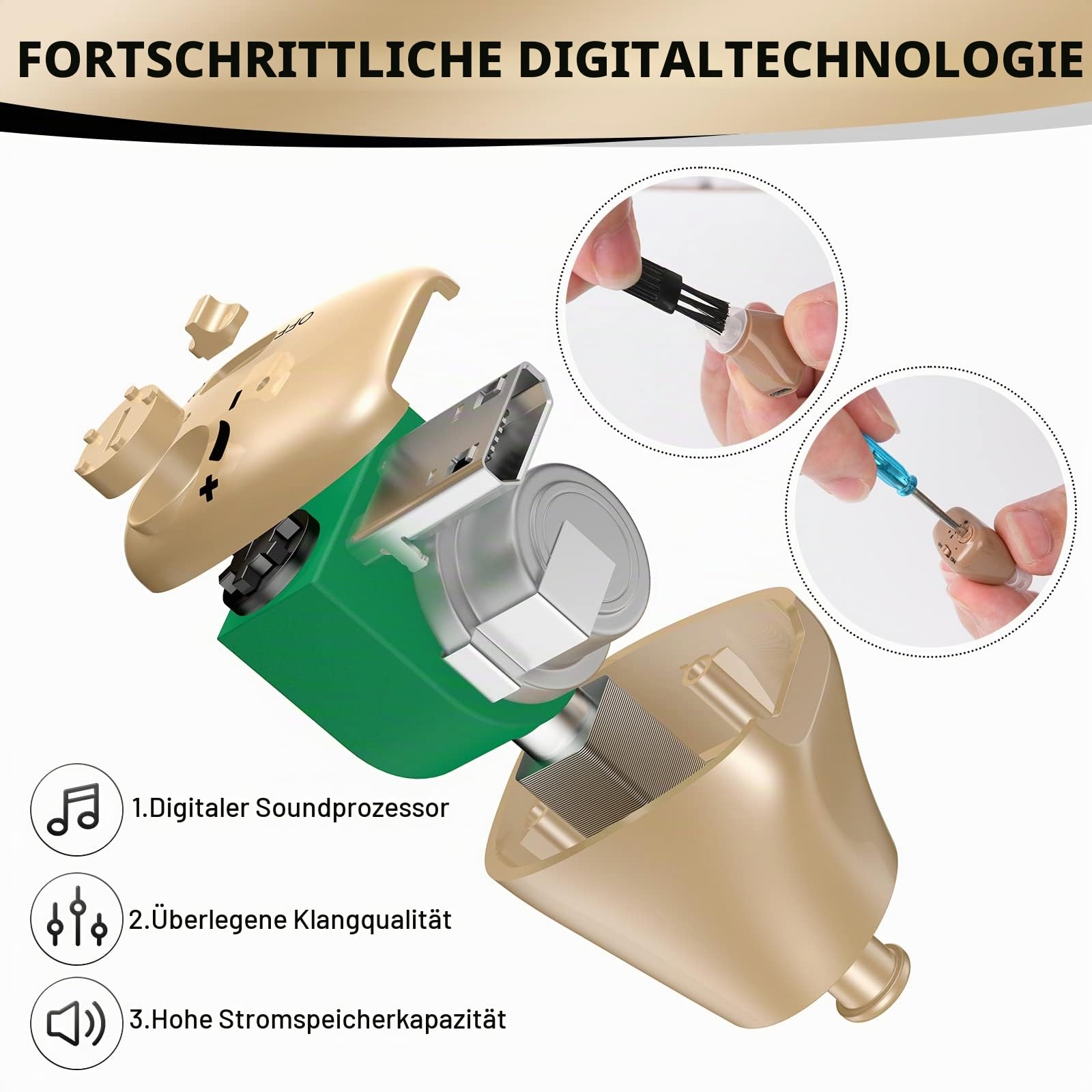 Wiederaufladbarer Soundverstärker mit digitaler Rauschunterdrückung für tragbares Tragen 3