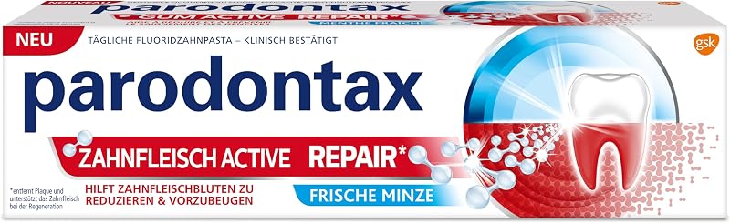 Active Gum Repair* Pasta de dientes con fluoruro, 1 x 75 ml, pasta de dientes para encías más saludables a partir de la semana 1**