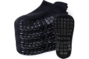 Bearbay Baby Non Slip Ankle Socks with Grippers for 0 Months-7 Years Old Walking Socks
