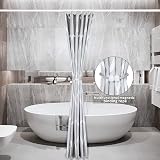 Miorkly Grey Shower Curtain 180x180 cm Mould-Proof Waterproof 12 Hooks view 5