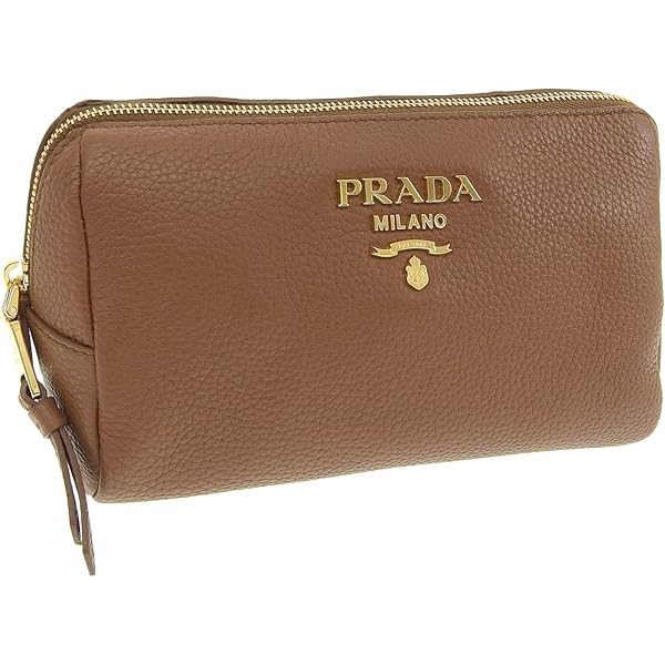 Amazon.com: Prada Contenitore Nero Black Vitello Daino Calfskin