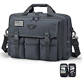 Large Tactical Laptop Bag for Men, Military 17.3 Inch Computer Bag Briefcase with Passport Wallet, Carry on Messenger Bag