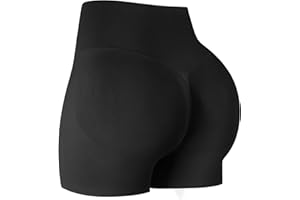 ATHVOTAR Workout Gym Shorts Women, High Waisted Seamless Butt Lifting Scrunch Butt Sports Shorts