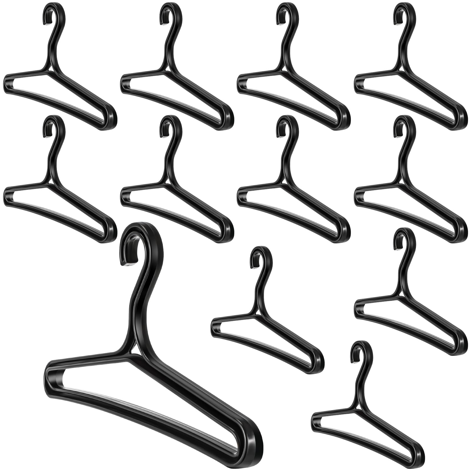 Photo 1 of FoldTier 6 Packs Wetsuit Hangers for Scuba Diving & Surfing - Heavy-Duty Drysuit Hanger with Wide Shoulder Design - PP Plastic for Drying & Storage (Black)