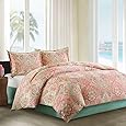 Amazon.com: Echo Design Guinevere Queen Size Bed Comforter Set - Coral ...