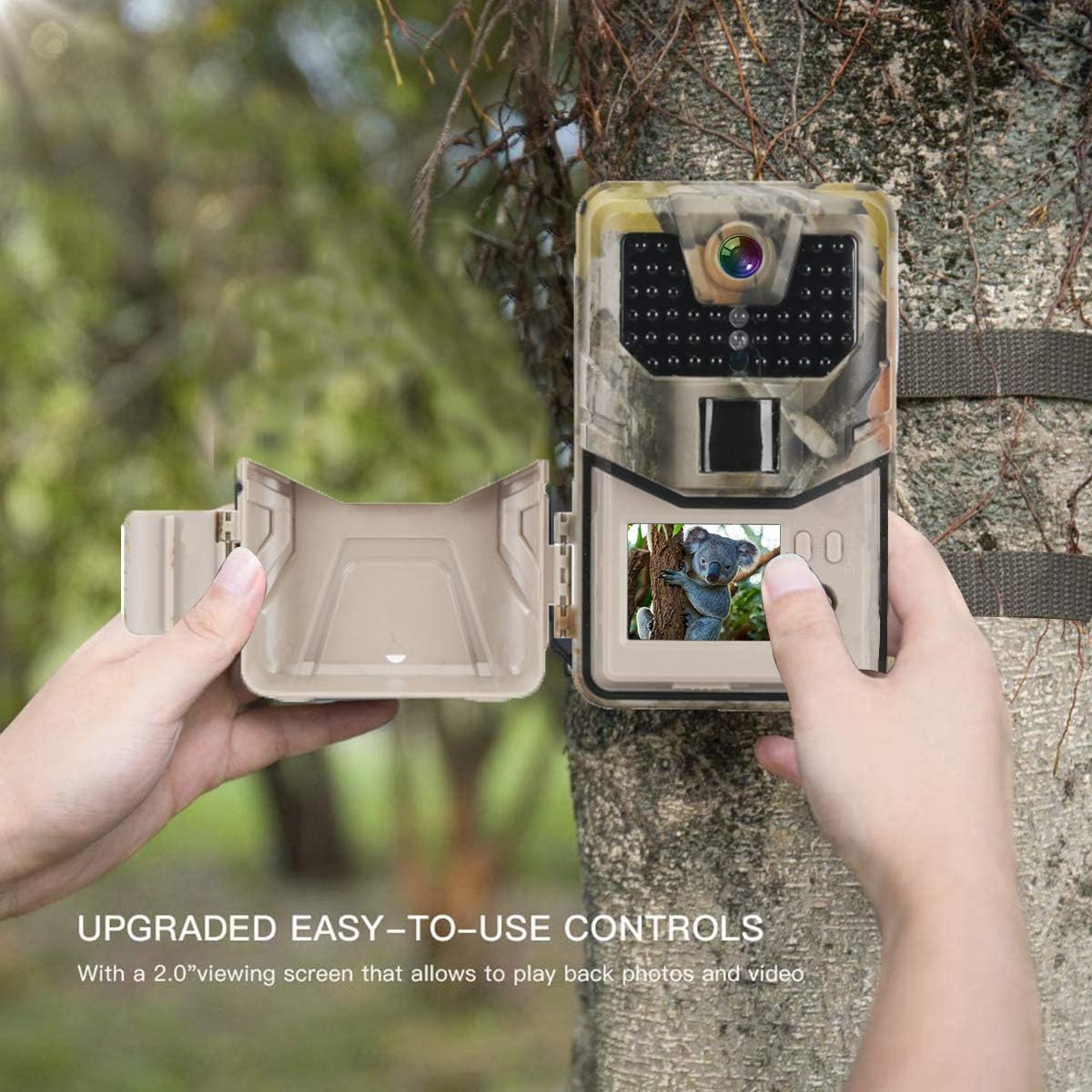 Suntekcam Trail Camera 24MP 1080P Game Camera Motion Activated Night Infrared Vision IP66 Waterproof Outdoor Scouting Wildlife Hunting Camera: Electronics