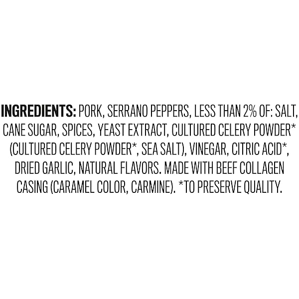DUKE’S PORK HOT & SPICY SMOKED SHORTY SAUSAGES, 7G PROTEIN PER SERVING, 16 OZ.